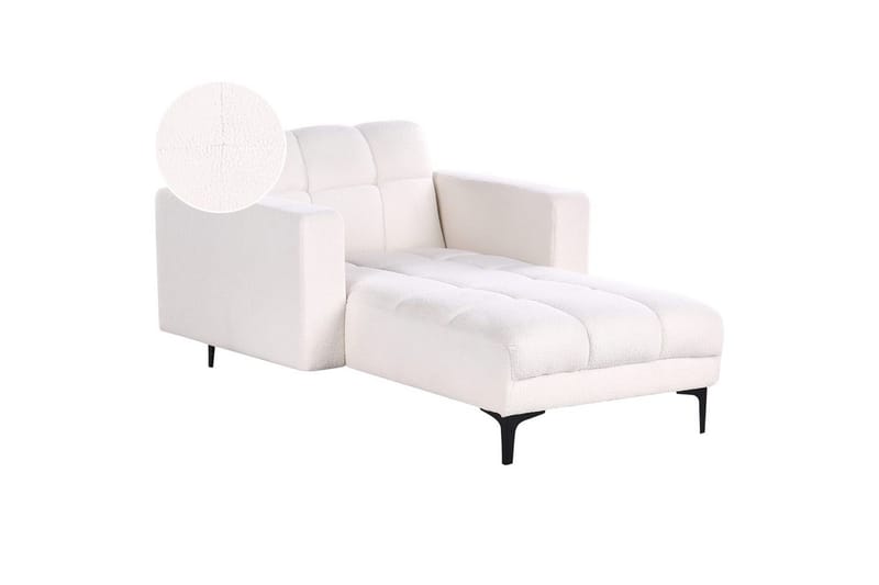 Schäslong Alnes Vit/Svart - Vit/Svart - Möbler - Soffa - Modulsoffor - Övriga moduler till modulsoffa