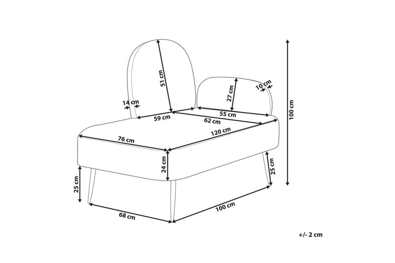 Schäslong Arcey Högervänd - Högervänd - Möbler - Soffa - Modulsoffor - Övriga moduler till modulsoffa