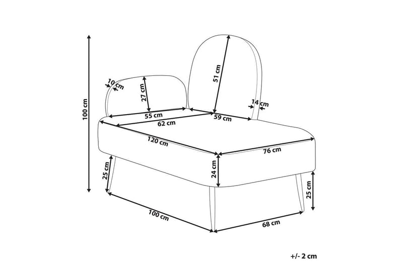 Schäslong Arcey Vänstervänd - Vänstervänd - Möbler - Soffa - Modulsoffor - Övriga moduler till modulsoffa