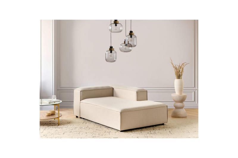 Schäslong Ardal Beige, svart, Vänstervänd - Beige, svart, Vänstervänd - Möbler - Soffa - Modulsoffor - Övriga moduler till modulsoffa