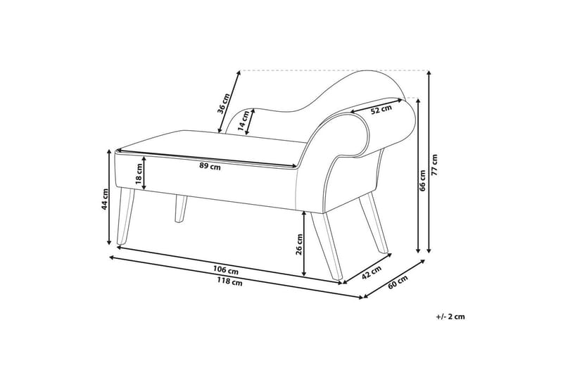 Schäslong Biarritz Grön, Svart, Högervänd - Grön - Möbler - Soffa - Modulsoffor - Övriga moduler till modulsoffa