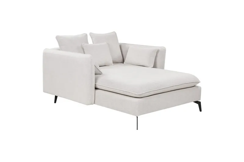 Schäslong Charmes Beige, svart - Beige, svart - Möbler - Stolar & fåtöljer - Fåtölj - Schäslongfåtölj & divanfåtölj