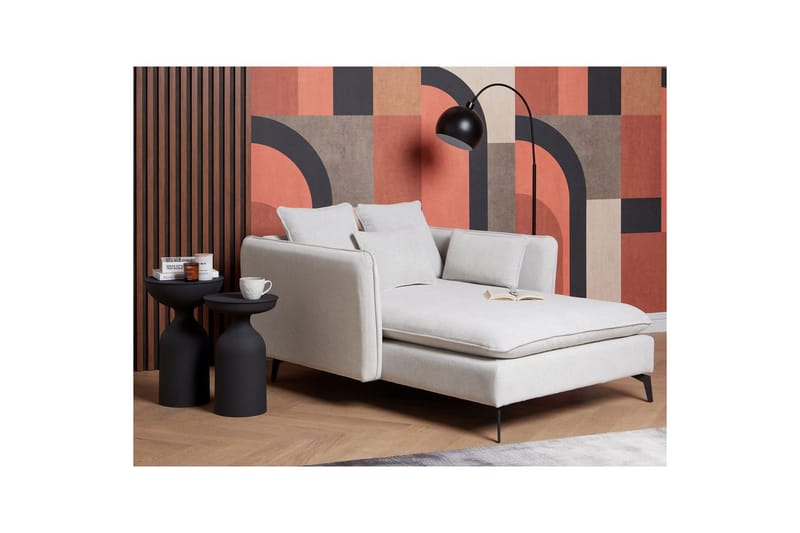 Schäslong Charmes Beige, svart - Beige, svart - Möbler - Soffa - Modulsoffor - Övriga moduler till modulsoffa