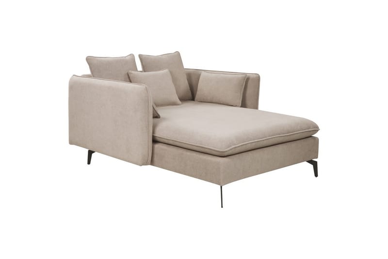 Schäslong Charmes Gråbrun, svart - Gråbrun, svart - Möbler - Soffa - Modulsoffor - Övriga moduler till modulsoffa