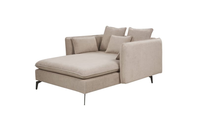 Schäslong Charmes Gråbrun, svart - Gråbrun, svart - Möbler - Soffa - Modulsoffor - Övriga moduler till modulsoffa