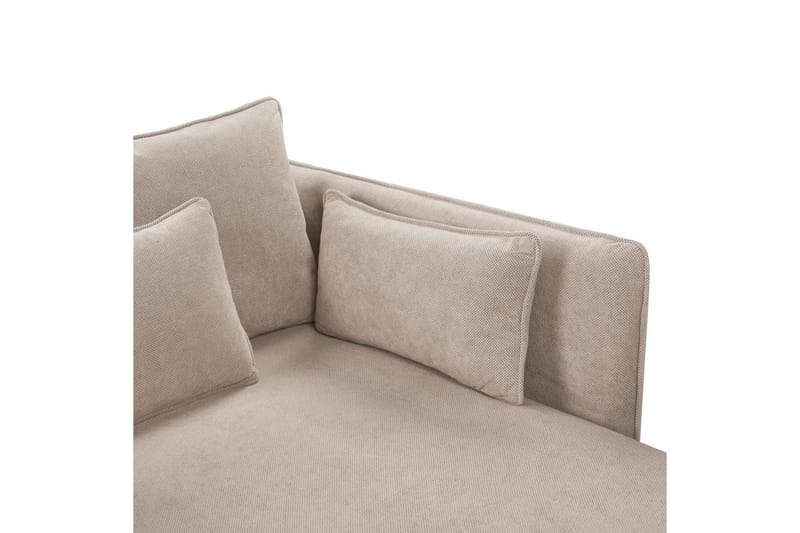 Schäslong Charmes Gråbrun, svart - Gråbrun, svart - Möbler - Soffa - Modulsoffor - Övriga moduler till modulsoffa