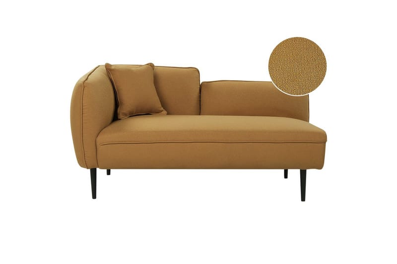 Schäslong Chevannes Gul, Svart - Gul, Svart - Möbler - Soffa - Modulsoffor - Övriga moduler till modulsoffa