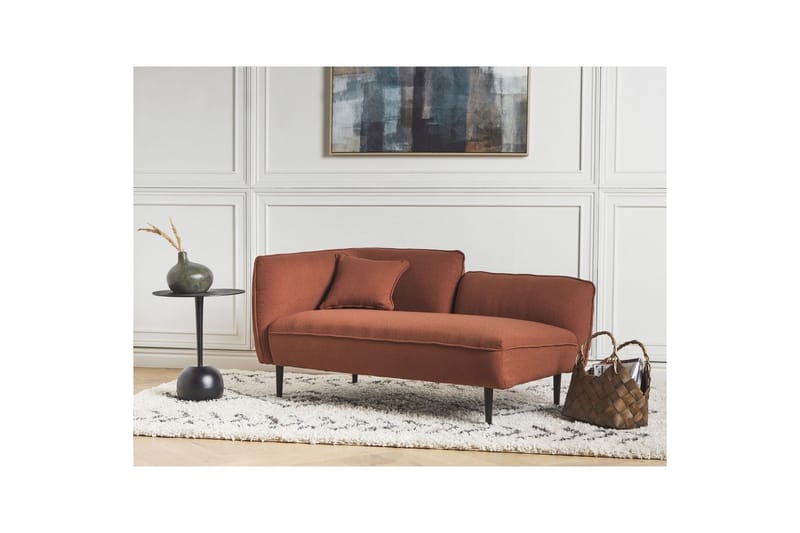 Schäslong Chevannes Röd, Svart - Röd, Svart - Möbler - Soffa - Modulsoffor - Övriga moduler till modulsoffa