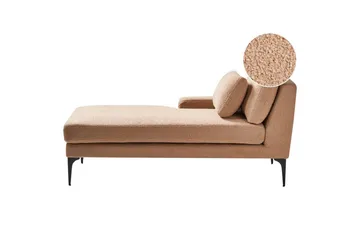 Schäslong Ewron Beige, svart, Högervänd - Beige, svart, Högervänd - Möbler - Soffa - Modulsoffor - Övriga moduler till modulsoffa