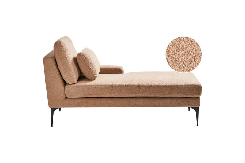 Schäslong Ewron Beige, svart, Vänstervänd - Beige, svart, Vänstervänd - Möbler - Soffa - Modulsoffor - Övriga moduler till modulsoffa