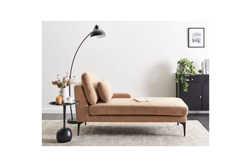 Schäslong Ewron Beige, svart, Vänstervänd - Beige, svart, Vänstervänd - Möbler - Soffa - Modulsoffor - Övriga moduler till modulsoffa
