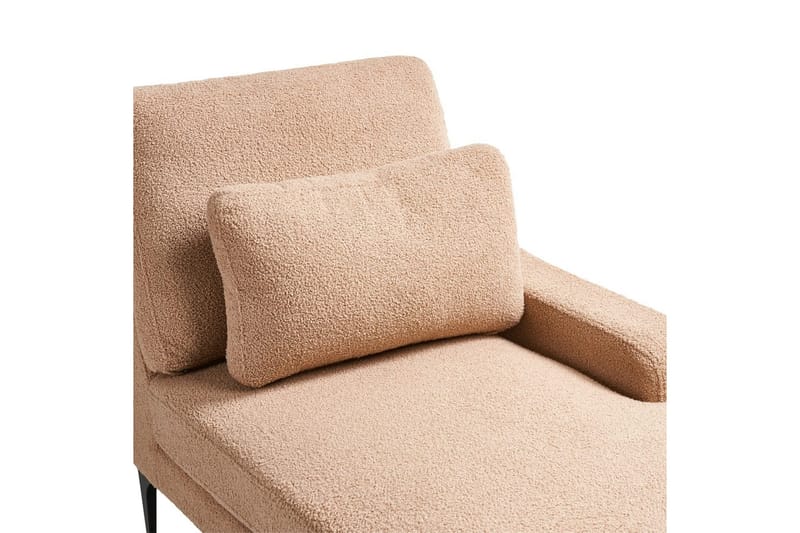 Schäslong Ewron Beige, svart, Vänstervänd - Beige, svart, Vänstervänd - Möbler - Soffa - Modulsoffor - Övriga moduler till modulsoffa
