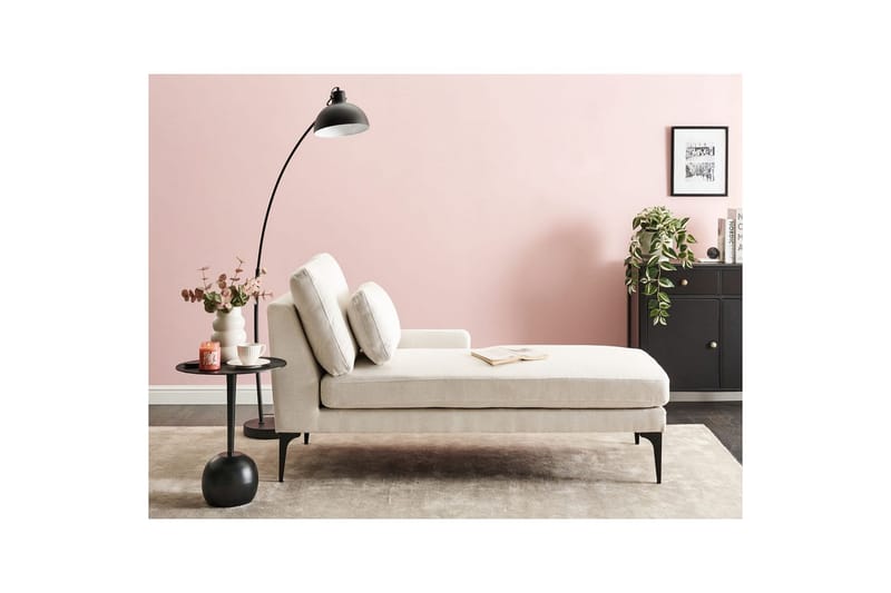 Schäslong Ewron Ljubeige, svart, Vänstervänd - Ljubeige, svart, Vänstervänd - Möbler - Soffa - Modulsoffor - Övriga moduler till modulsoffa