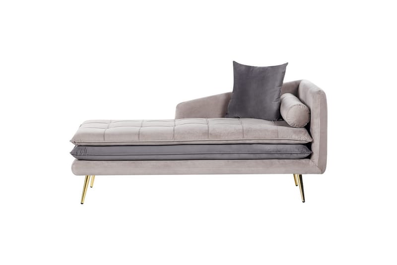 Schäslong Gonesse Beige, Grå, Guld - Beige, Grå, Guld - Möbler - Soffa - Modulsoffor - Övriga moduler till modulsoffa