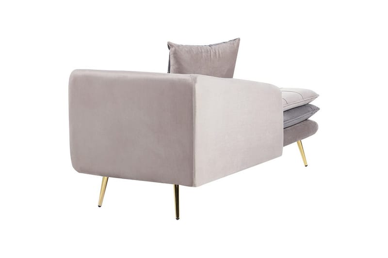 Schäslong Gonesse Beige, Grå, Guld - Beige, Grå, Guld - Möbler - Soffa - Modulsoffor - Övriga moduler till modulsoffa