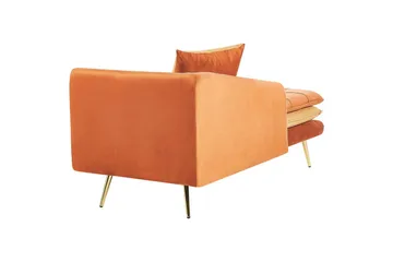 Schäslong Gonesse Orange, guld - Orange, guld - Möbler - Soffa - Modulsoffor - Övriga moduler till modulsoffa