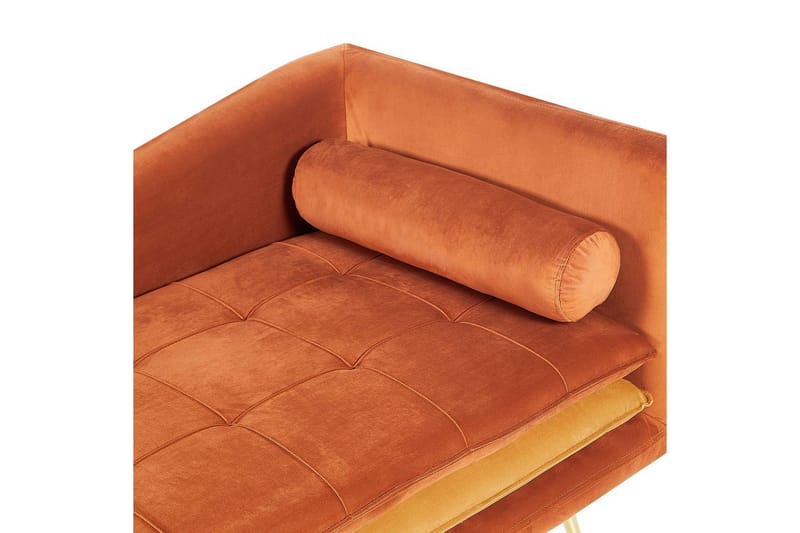 Schäslong Gonesse Orange, guld - Orange, guld - Möbler - Soffa - Modulsoffor - Övriga moduler till modulsoffa