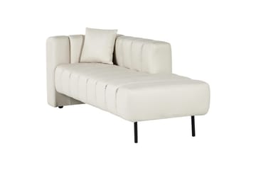 Schäslong Lannils Vit, Svart, Vänstervänd - Vit, Svart, Vänstervänd - Möbler - Soffa - Modulsoffor - Övriga moduler till modulsoffa