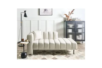 Schäslong Lannils Vit, Svart, Vänstervänd - Vit, Svart, Vänstervänd - Möbler - Soffa - Modulsoffor - Övriga moduler till modulsoffa