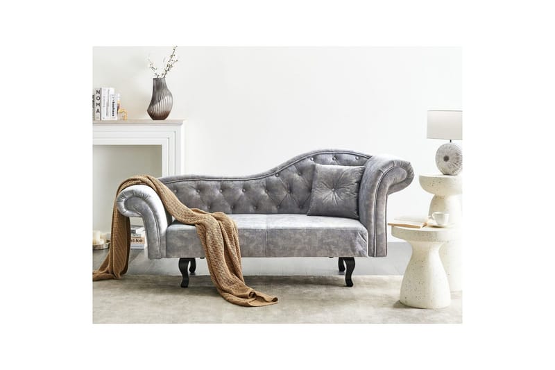 Schäslong Lattes Grå, mörkt trä, Högervänd - Grå - Möbler - Soffa - Dagbäddar