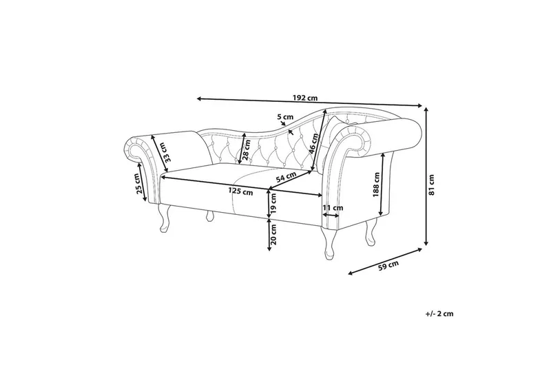 Schäslong Lattes Grå, mörkt trä, Högervänd - Grå - Möbler - Soffa - Dagbäddar