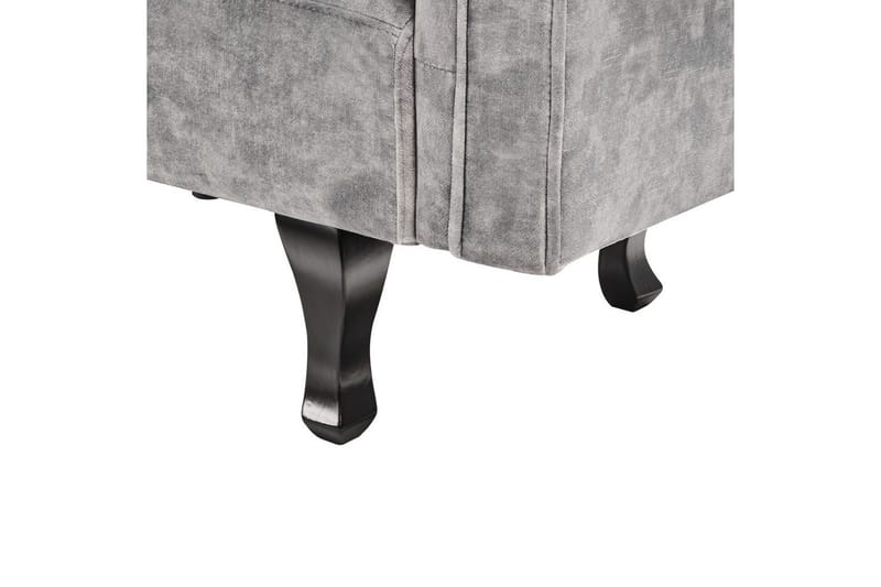 Schäslong Lattes Grå, mörkt trä, Högervänd - Grå - Möbler - Soffa - Modulsoffor - Övriga moduler till modulsoffa