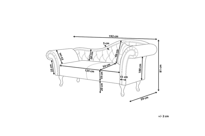 Schäslong Lattes Grå, mörkt trä, Högervänd - Grå - Möbler - Soffa - Modulsoffor - Övriga moduler till modulsoffa