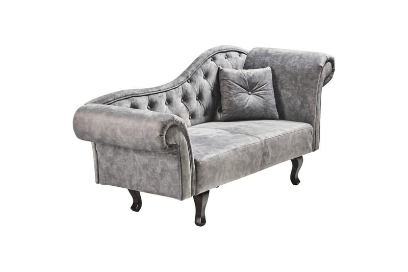 Schäslong Lattes Grå, mörkt trä, Högervänd - Grå - Möbler - Soffa - Modulsoffor - Övriga moduler till modulsoffa