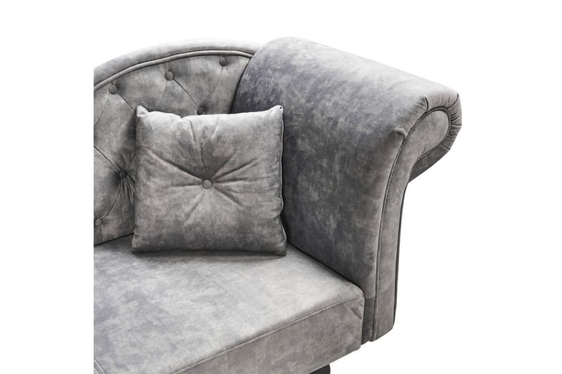 Schäslong Lattes Grå, mörkt trä, Högervänd - Grå - Möbler - Soffa - Modulsoffor - Övriga moduler till modulsoffa