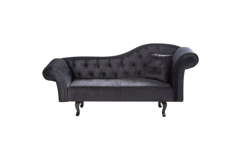 Schäslong Lattes Svart, mörkt trä, Högervänd - Svart, mörkt trä, Högervänd - Möbler - Soffa - Dagbäddar