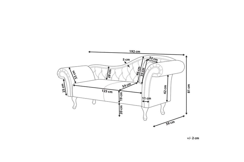 Schäslong Lattes Svart, mörkt trä, Högervänd - Svart, mörkt trä, Högervänd - Möbler - Soffa - Dagbäddar