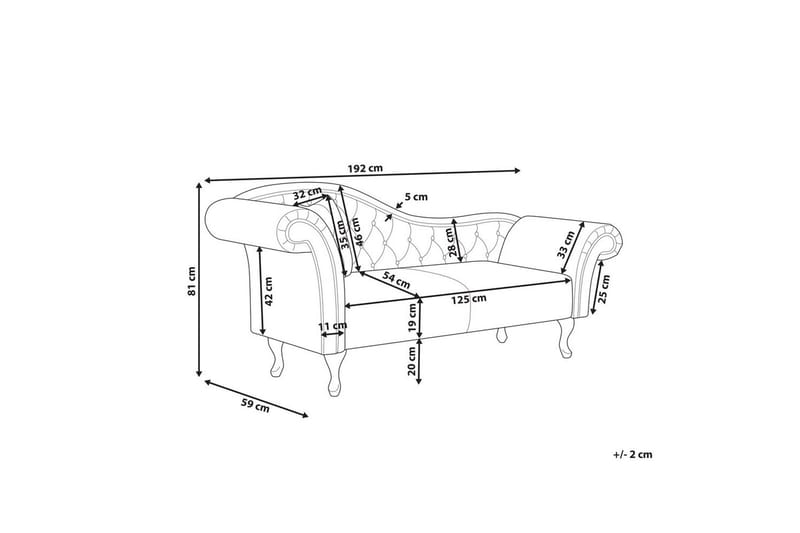 Schäslong Lattes Svart, mörkt trä, Vänstervänd - Svart, mörkt trä, Vänstervänd - Möbler - Soffa - Dagbäddar