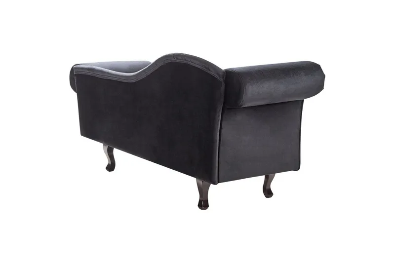 Schäslong Lattes Svart, mörkt trä, Vänstervänd - Svart, mörkt trä, Vänstervänd - Möbler - Soffa - Dagbäddar