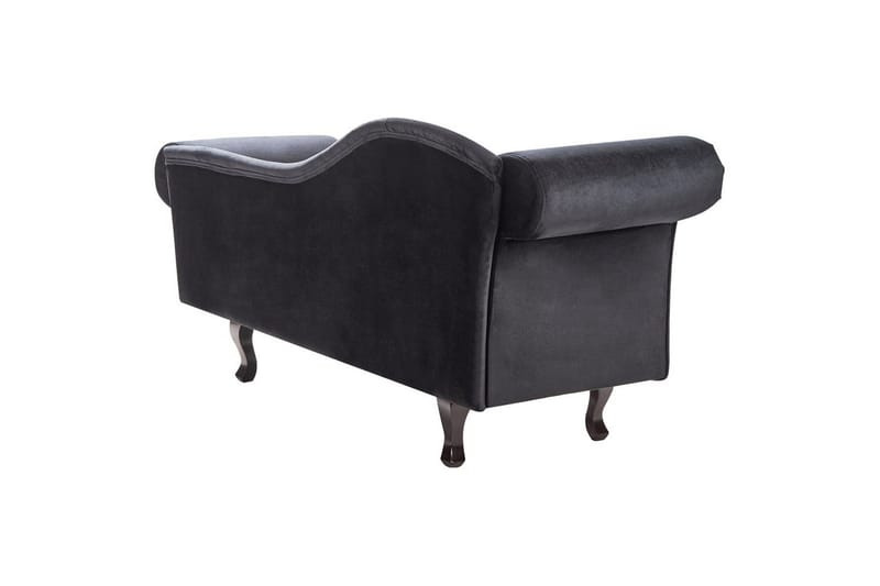 Schäslong Lattes Svart, mörkt trä, Vänstervänd - Svart, mörkt trä, Vänstervänd - Möbler - Soffa - Dagbäddar