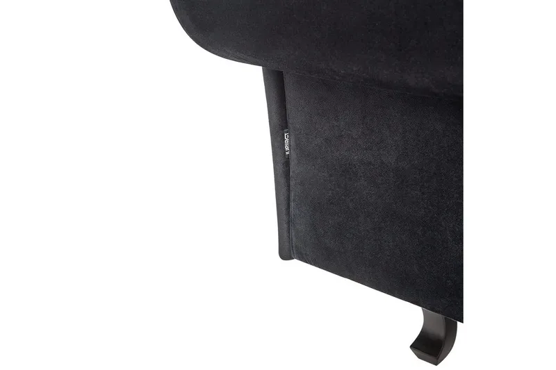 Schäslong Lattes Svart, mörkt trä, Vänstervänd - Svart, mörkt trä, Vänstervänd - Möbler - Soffa - Dagbäddar