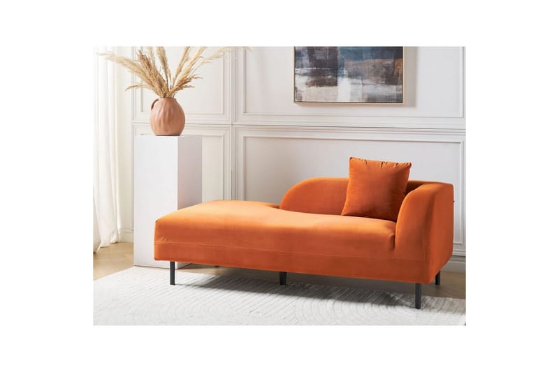 Schäslong Le Crau Orange, Svart, Högervänd - Orange, Svart, Högervänd - Möbler - Soffa - Modulsoffor - Övriga moduler till modulsoffa