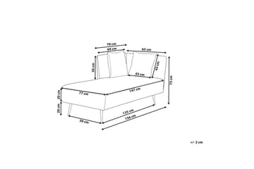 Schäslong Riom Vit, Svart, Högervänd - Vit, Svart, Högervänd - Möbler - Soffa - Modulsoffor - Övriga moduler till modulsoffa