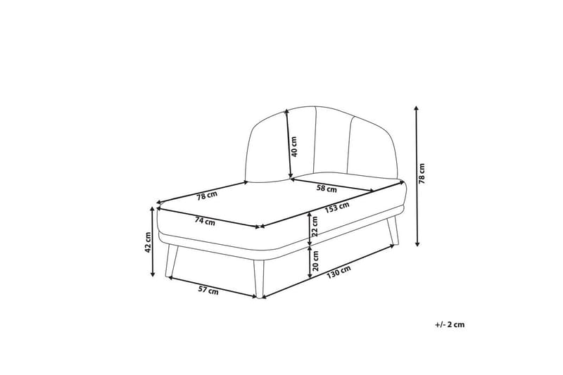 Schäslong Tanlay Beige, ljust trä, Högervänd - Beige, ljust trä, Högervänd - Möbler - Soffa - Modulsoffor - Övriga moduler till modulsoffa