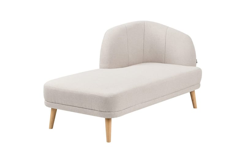 Schäslong Tanlay Beige, ljust trä, Högervänd - Beige, ljust trä, Högervänd - Möbler - Soffa - Modulsoffor - Övriga moduler till modulsoffa
