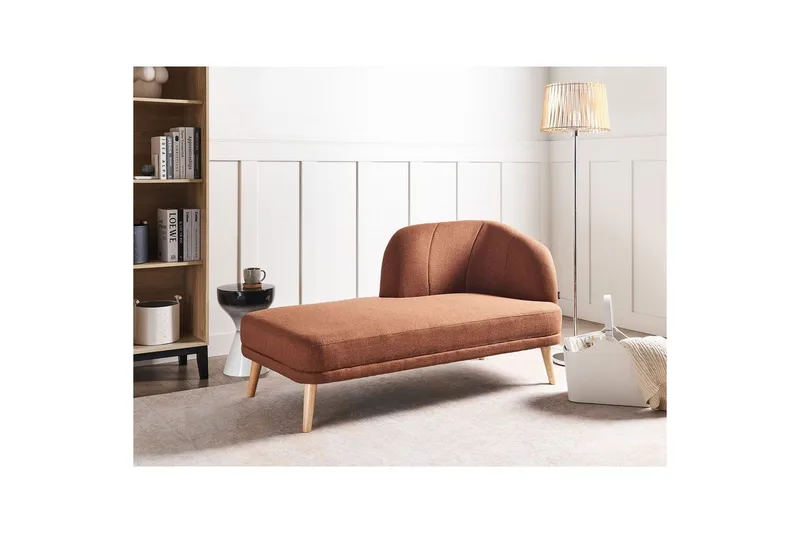 Schäslong Tanlay Brunt, gyllenbrut trä, Högervänd - Brunt, gyllenbrut trä, Högervänd - Möbler - Soffa - Modulsoffor - Övriga moduler till modulsoffa