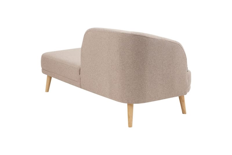 Schäslong Tanlay Brunt, ljust trä, Vänstervänd - Brunt, ljust trä, Vänstervänd - Möbler - Soffa - Modulsoffor - Övriga moduler till modulsoffa