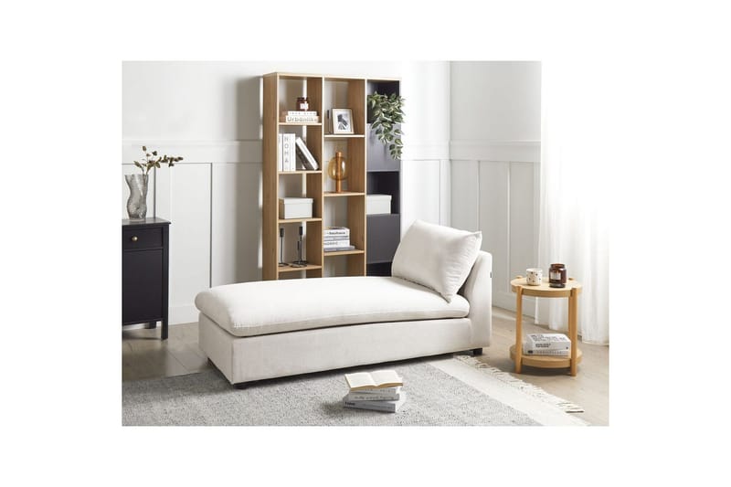 Schäslong Vizille Vit, Svart - Vit, Svart - Möbler - Soffa - Modulsoffor - Övriga moduler till modulsoffa