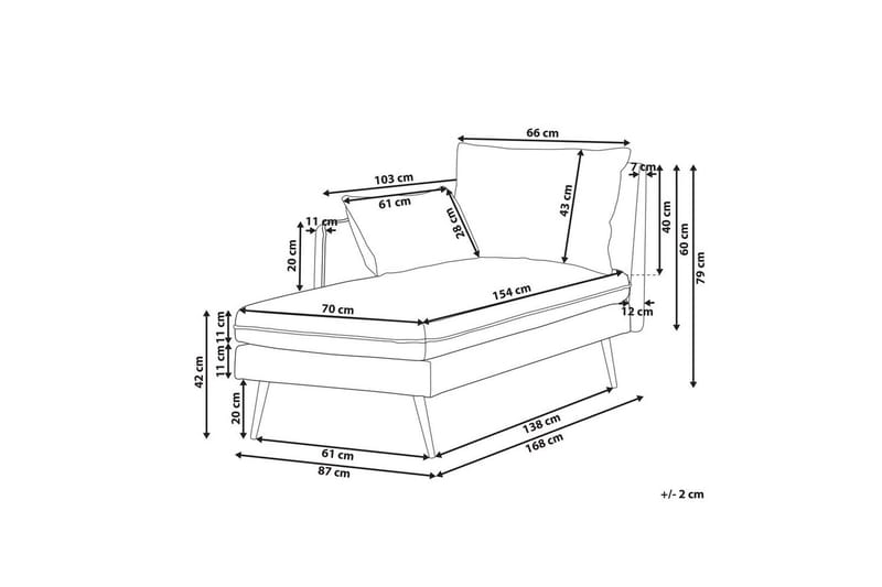 Schäslong Yerres Högervänd - Högervänd - Möbler - Soffa - Modulsoffor - Övriga moduler till modulsoffa
