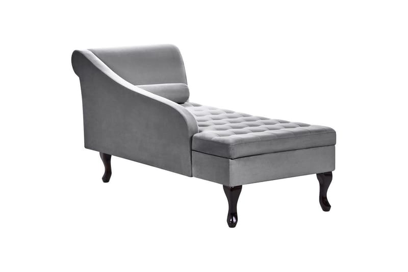 Schäslong Pessac Ljusgrå, svart, Högervänd - Ljusgrå, svart, Högervänd - Möbler - Soffa - Modulsoffor - Övriga moduler till modulsoffa