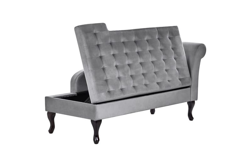 Schäslong Pessac Ljusgrå, svart, Högervänd - Ljusgrå, svart, Högervänd - Möbler - Soffa - Modulsoffor - Övriga moduler till modulsoffa