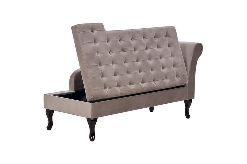 Schäslong Pessac Beige, svart, Högervänd - Beige, svart, Högervänd - Möbler - Soffa - Modulsoffor - Övriga moduler till modulsoffa