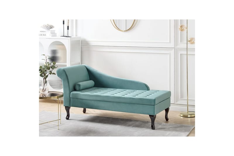 Schäslong Pessac Blå, Svart, Vänstervänd - Blå, Svart, Vänstervänd - Möbler - Soffa - Modulsoffor - Övriga moduler till modulsoffa