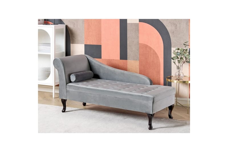 Schäslong Pessac Grå, svart, Vänstervänd - Grå, svart, Vänstervänd - Möbler - Soffa - Modulsoffor - Övriga moduler till modulsoffa