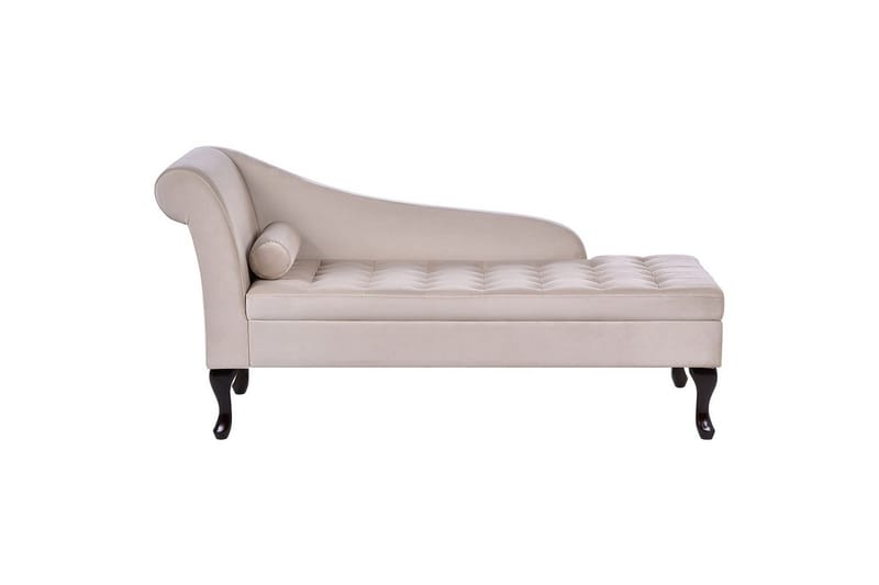 Schäslong Pessac Ljusbeige, svart, Vänstervänd - Ljusbeige, svart, Vänstervänd - Möbler - Soffa - Modulsoffor - Övriga moduler till modulsoffa