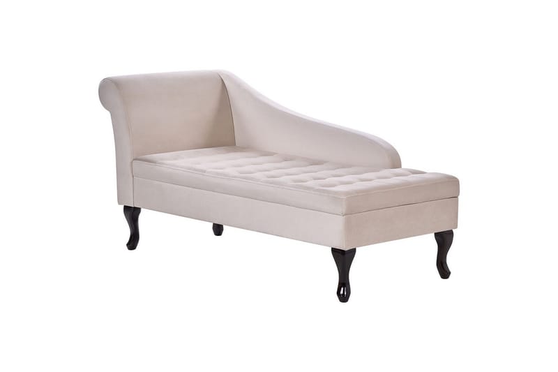 Schäslong Pessac Ljusbeige, svart, Vänstervänd - Ljusbeige, svart, Vänstervänd - Möbler - Soffa - Modulsoffor - Övriga moduler till modulsoffa